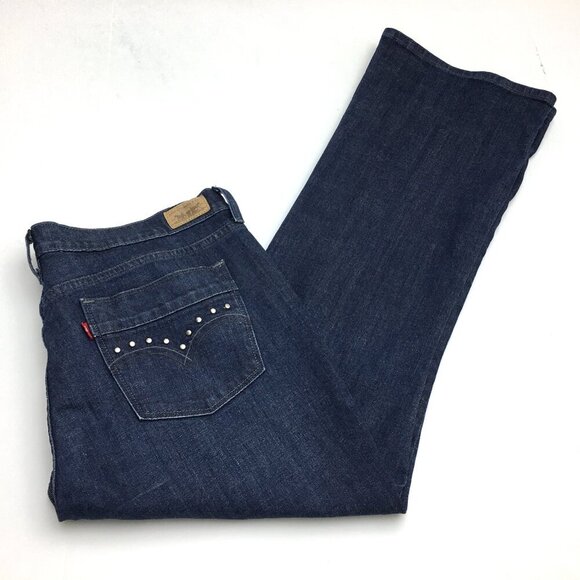 Levi's 515 Women's Bootcut Jeans Studded Back Pockets Stretch size 14 length 30" - Picture 1 of 10